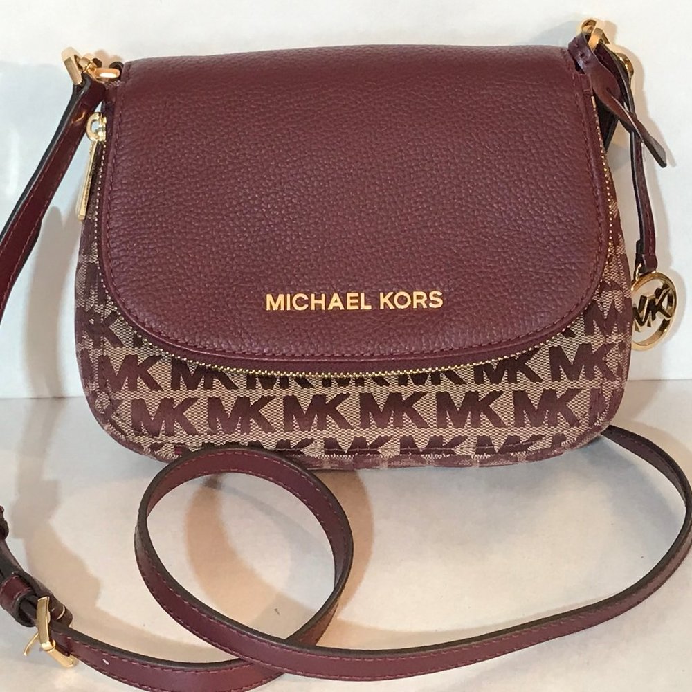 Michael Kors Bedford Leather Crossbody Merlot